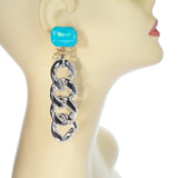 XXL link statement earrings