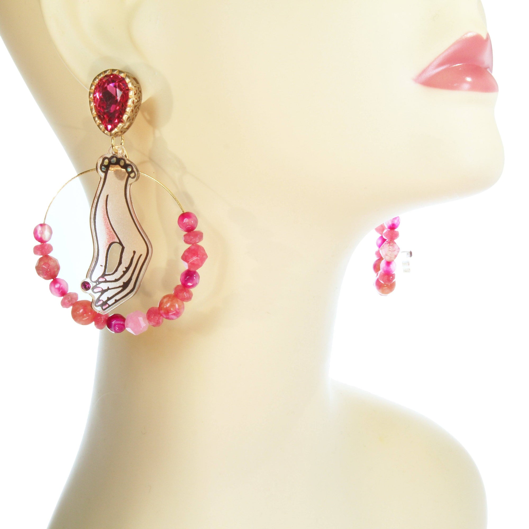 Tattoo Hoop Earrings 'Picky Fingers'