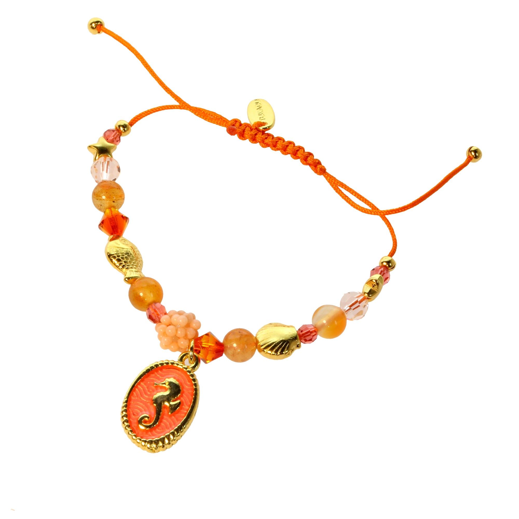 Semi-precious stone bracelet with pendant