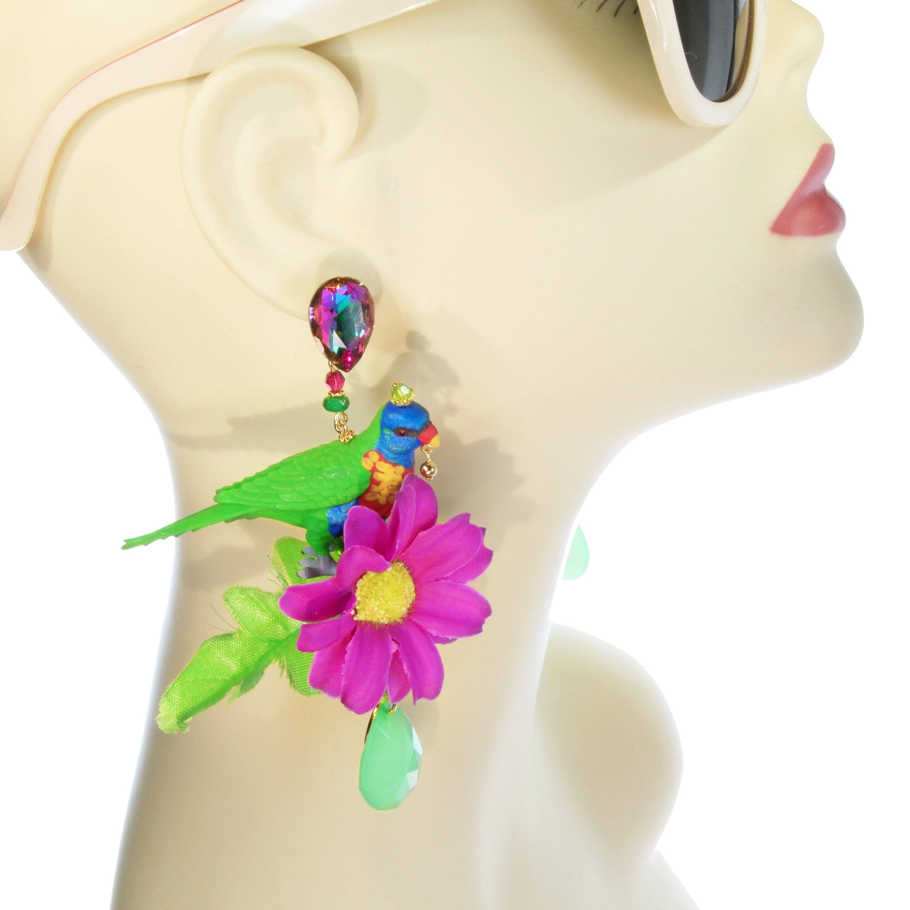 parrot earrings