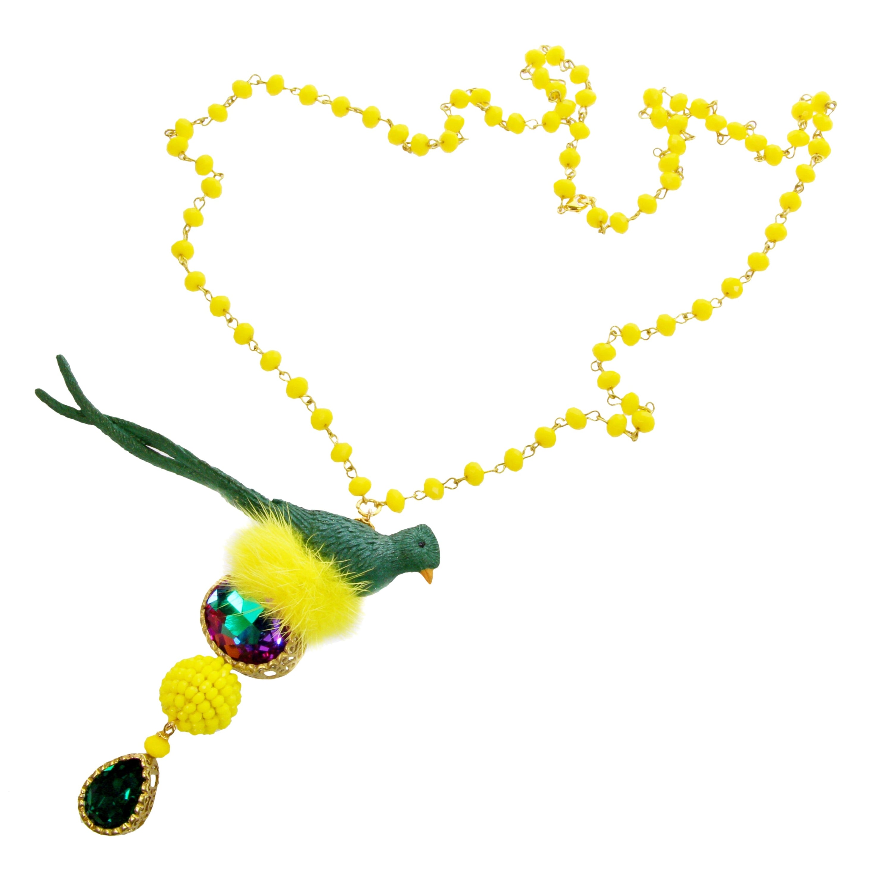 Papagei Statement-Perlenkette