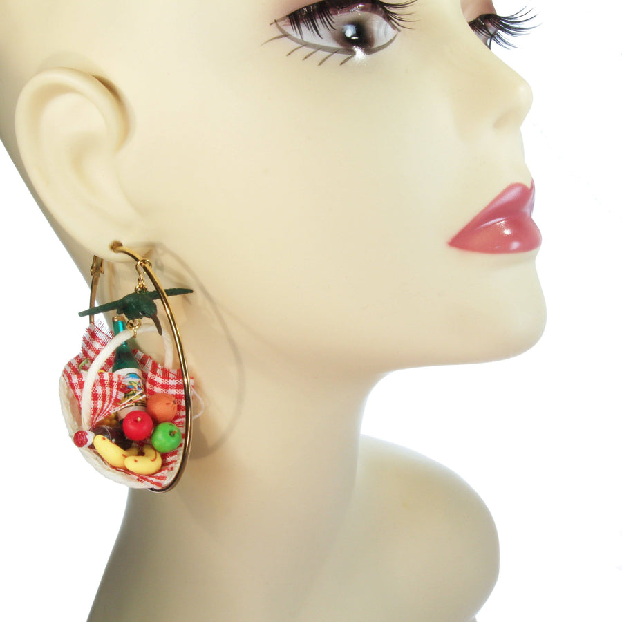 Picnic hoop earrings