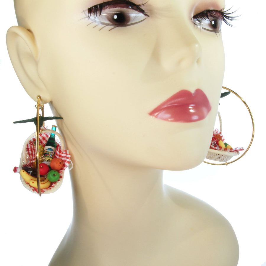Picnic hoop earrings