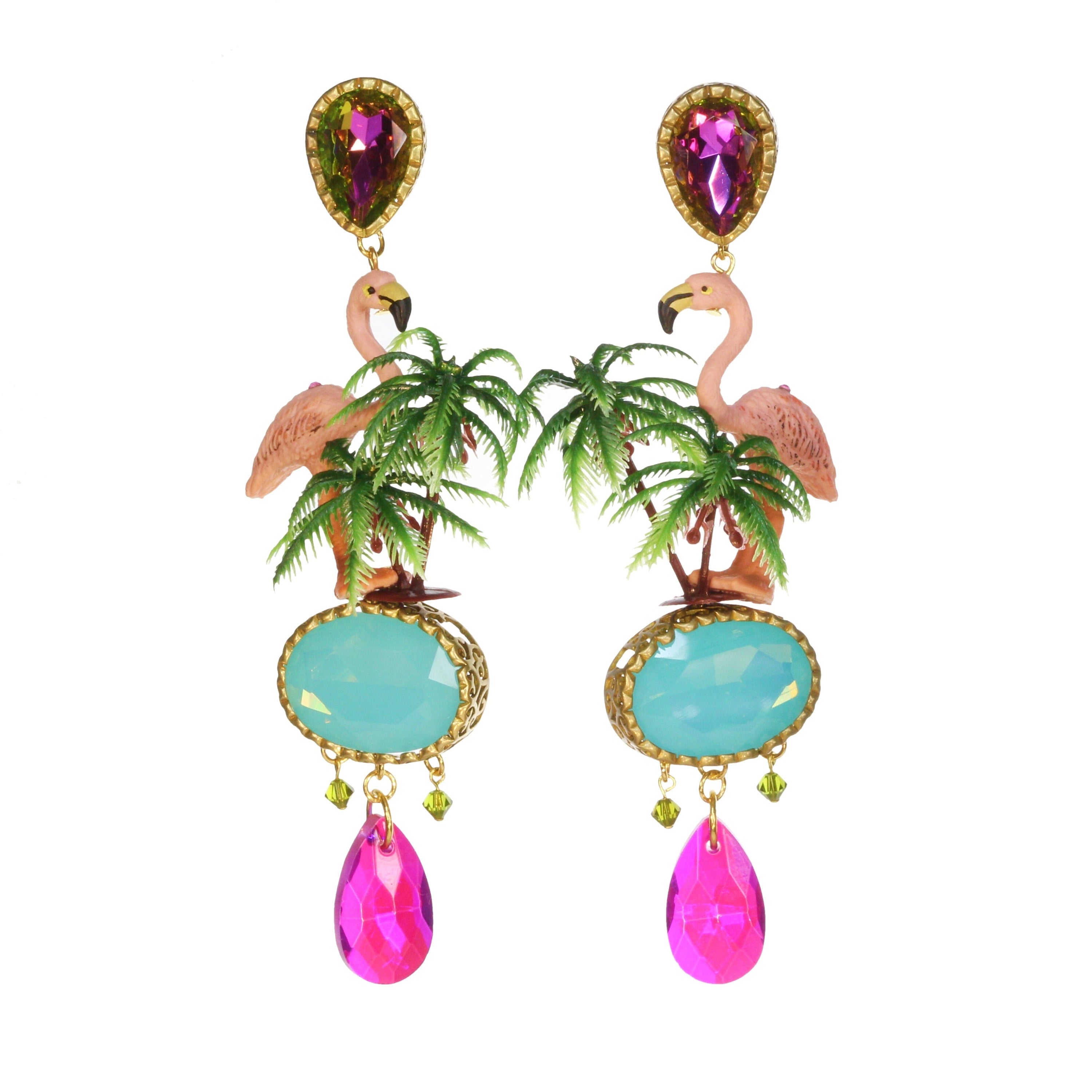 Statement Ohrringe Flamingo