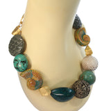 Deluxe necklace turquoise (single piece)