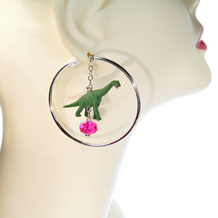 Dino hoop earrings