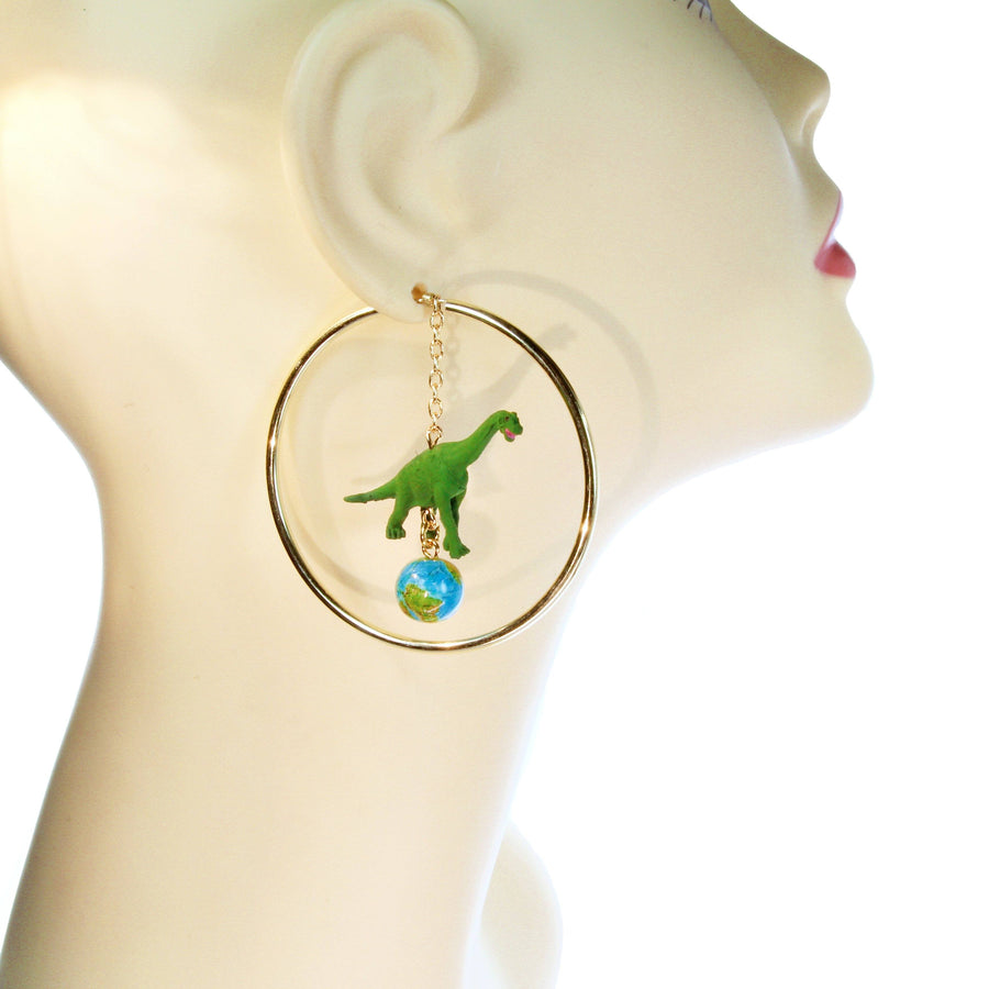 Dino hoop earrings