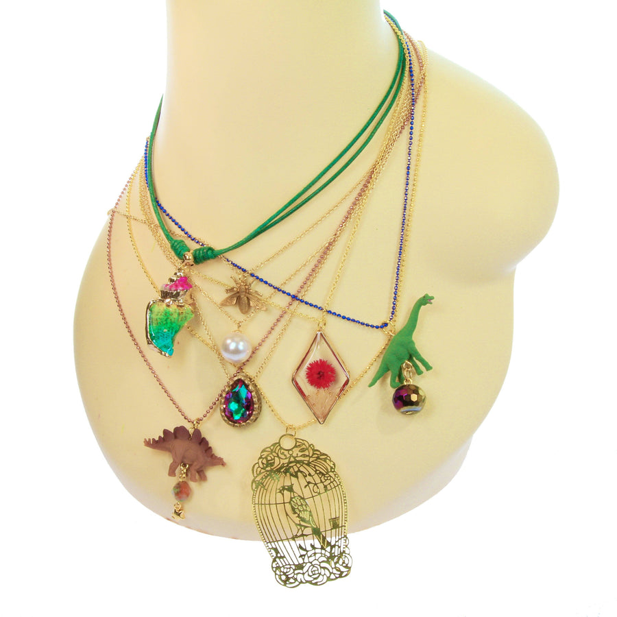 Necklace with flower medallion