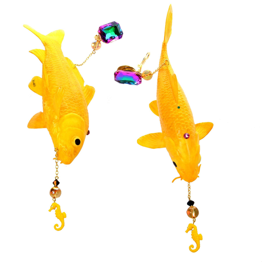 Koi fish clip earrings