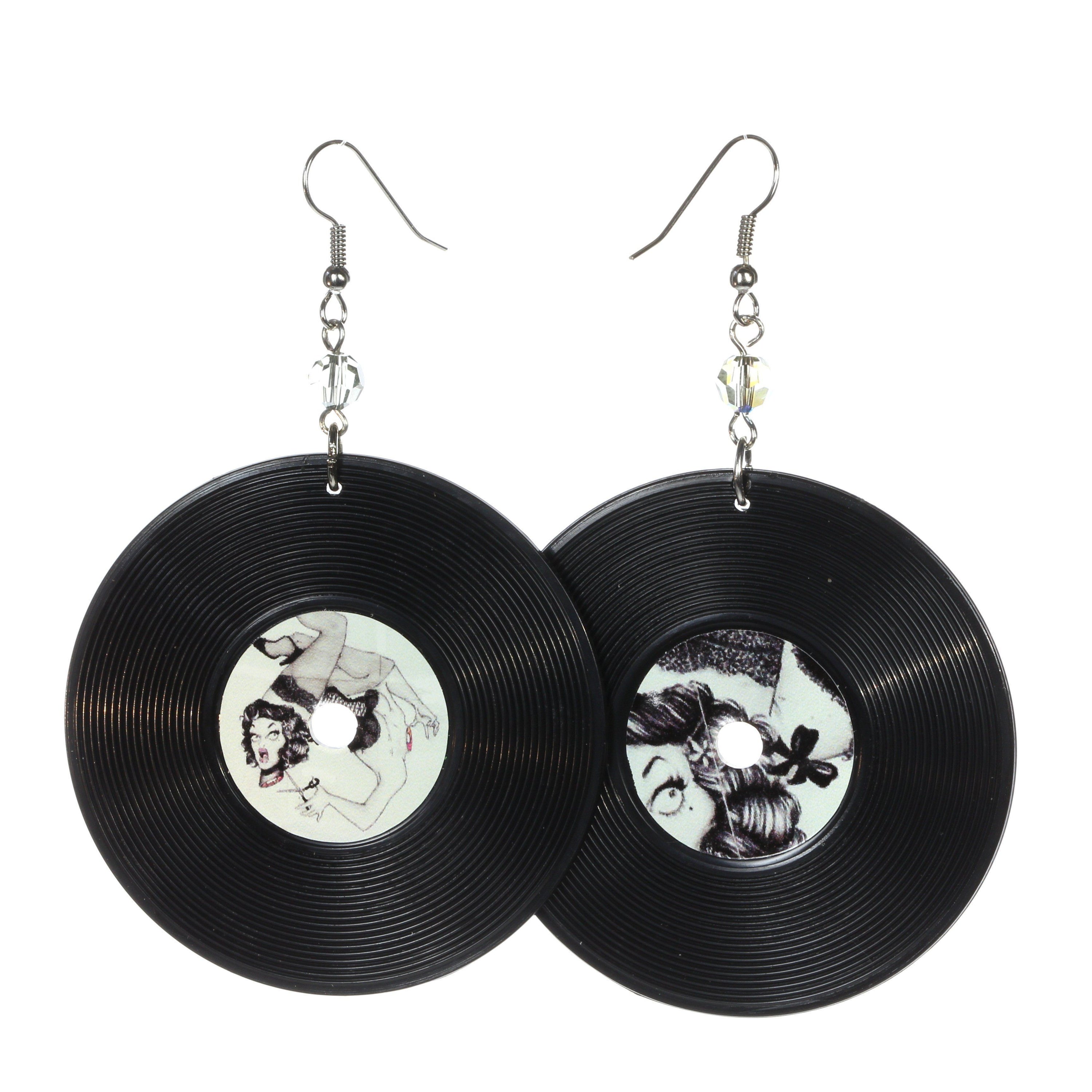Schallplatten Ohrringe XXL