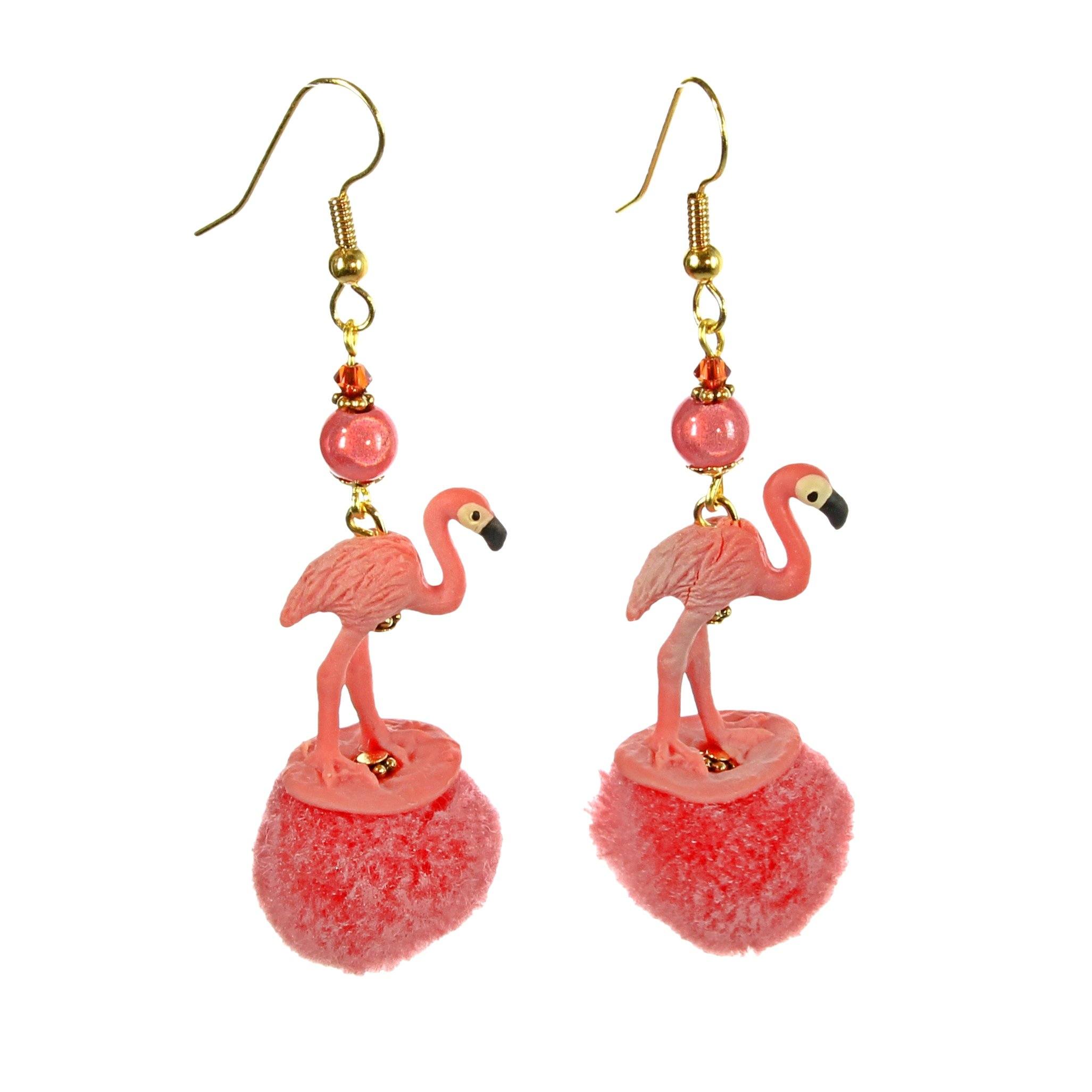 Flamingo earrings