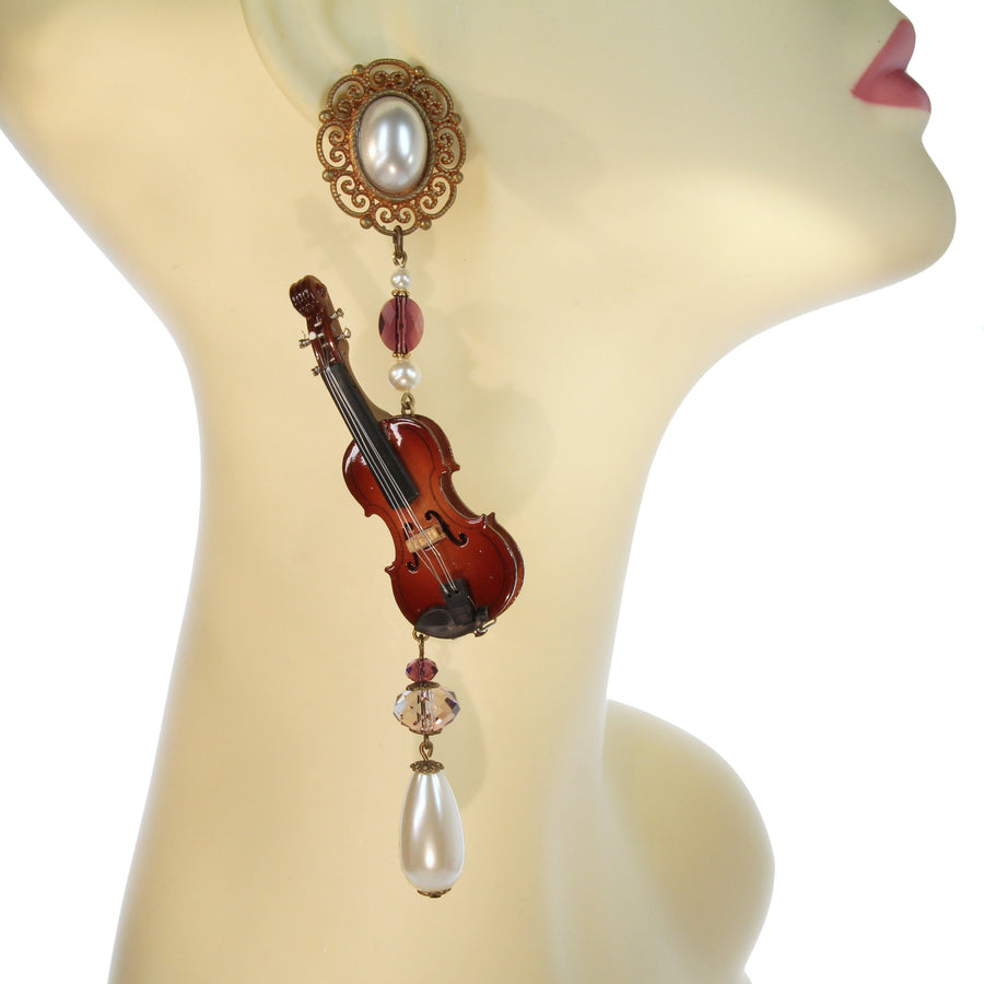 violin earrings